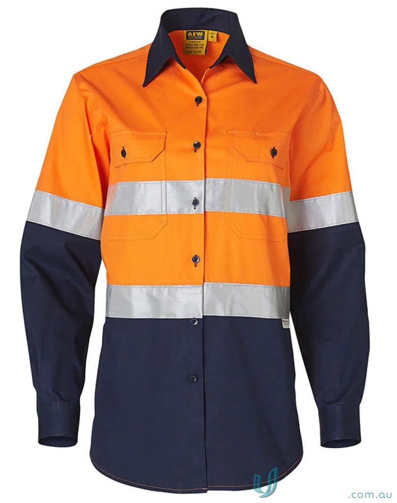 Winning Spirit SW65 AIW Ladies HiVis Taped Cool-Breeze Twill Shirt