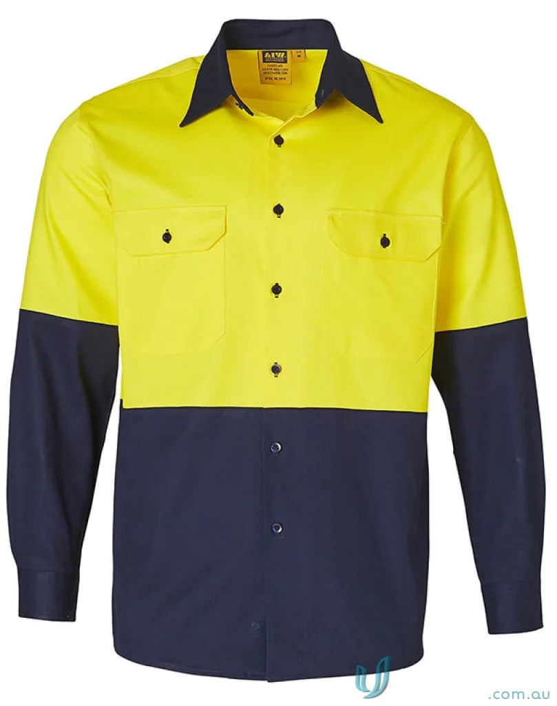 Winning Spirit SW54 AIW Safety Cotton Drill L/S Shirt