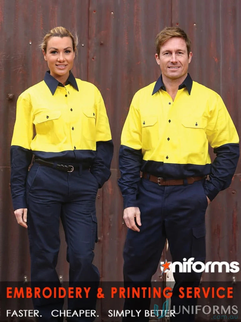 Winning Spirit SW54 AIW Safety Cotton Drill L/S Shirt