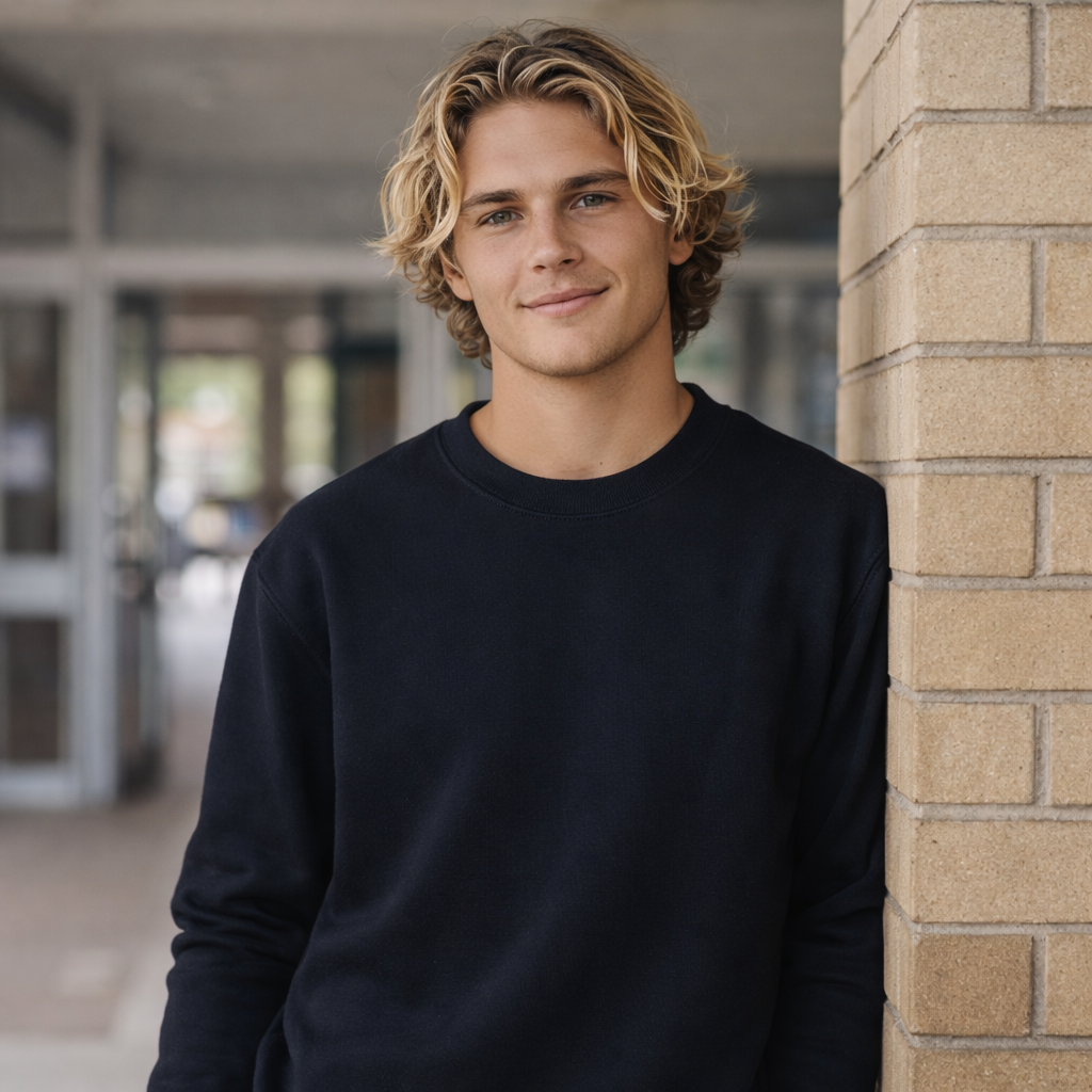 Winning Spirit FL01K American Style Fleece Sweater in Navy front product image