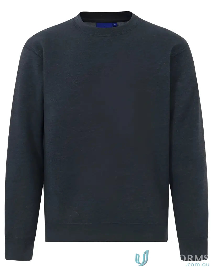 340gsm FL01 American Style Fleece Sweatshirt in Marl Charcoal