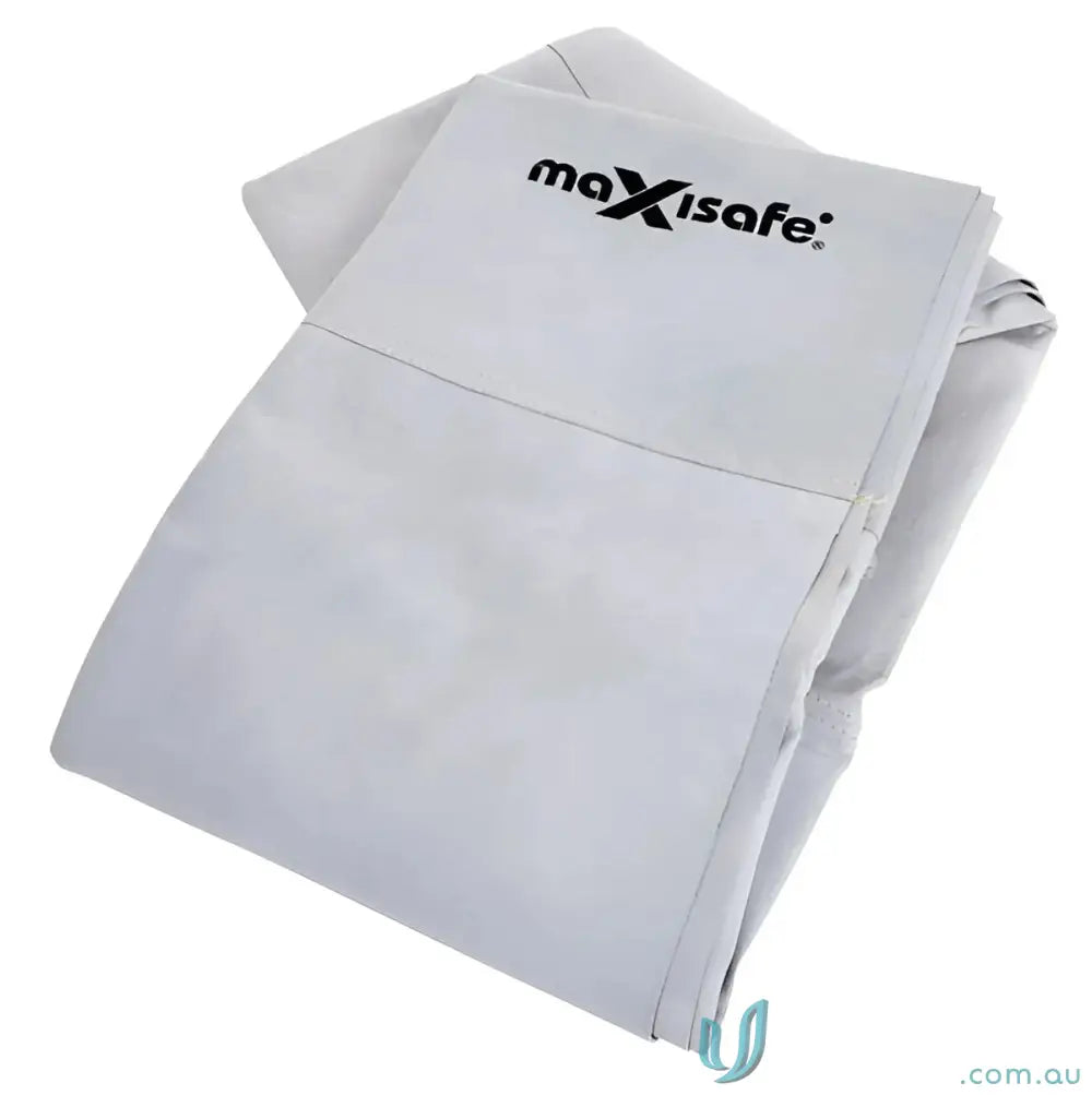 Folded gray ArcGuard Leather Welding Blanket WBL186-1 for welding protection