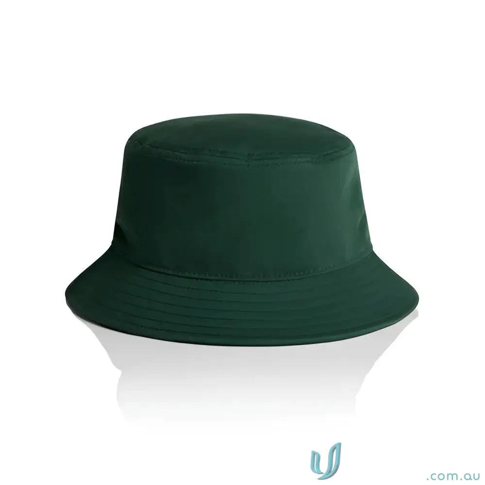 Dark green bucket hat with reinforced brim, lightweight cotton, AS Colour 1117