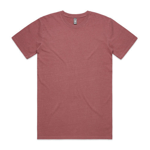 Dusty rose crew neck t-shirt with short sleeves and a relaxed fit, made of soft cotton.