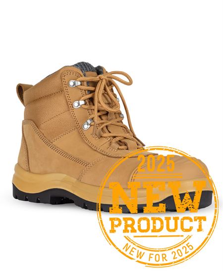9H8 safety boots 9H8 Atrax Heavy-Duty Zip Safety Boot in Wheat/Grey
