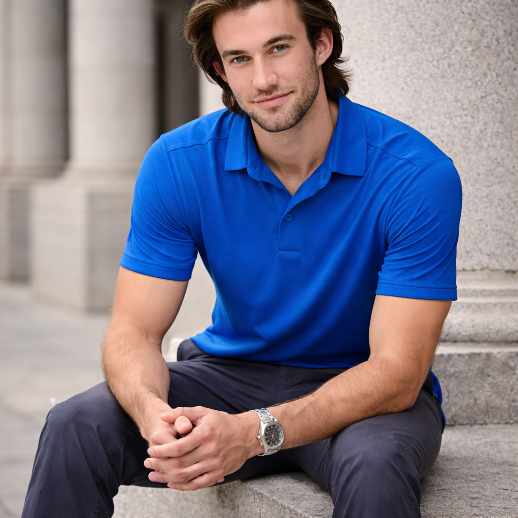 Winning Spirit PS87 Bamboo Corporate Polo front product image