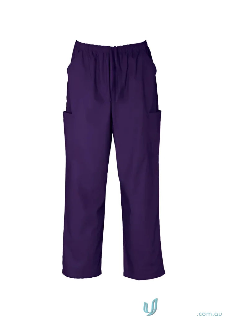 Purple Purple Scrub Pants from Biz Classic Scrub Pant Collection Unisex Cargo Scrub