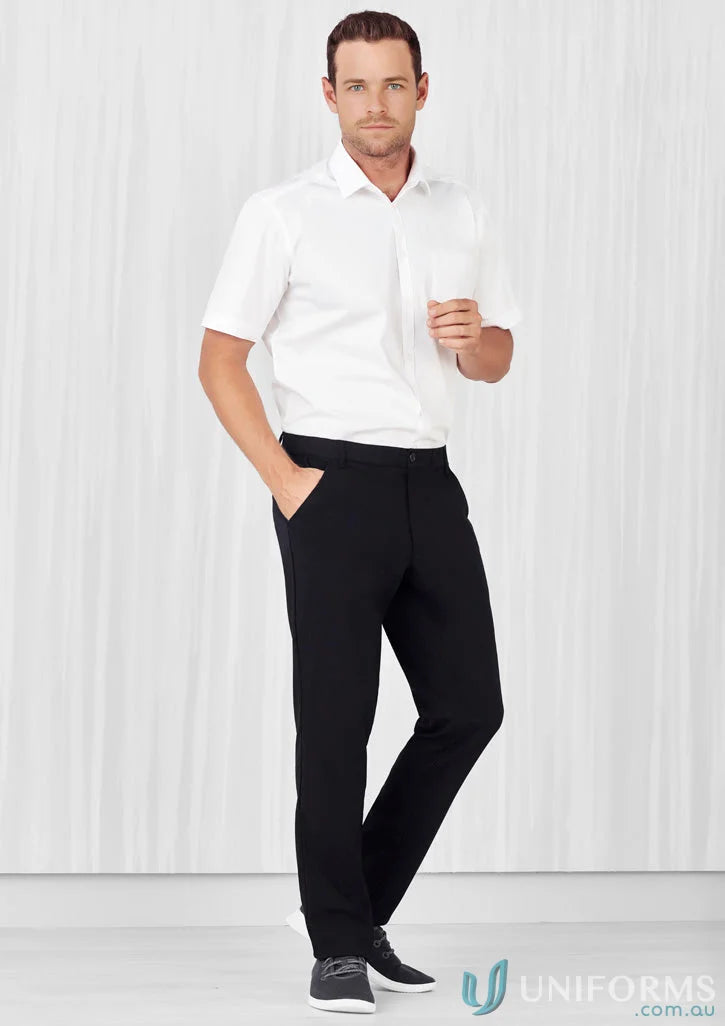 Biz Collection CL958ML-1 Biz Comfort Waist Flat Front Pant in Black front product image