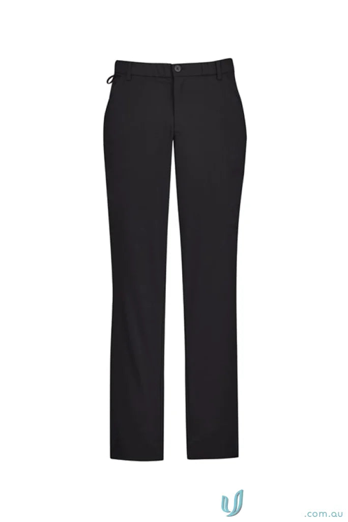 Biz Collection CL958ML-1 Biz Comfort Waist Flat Front Pant in Black