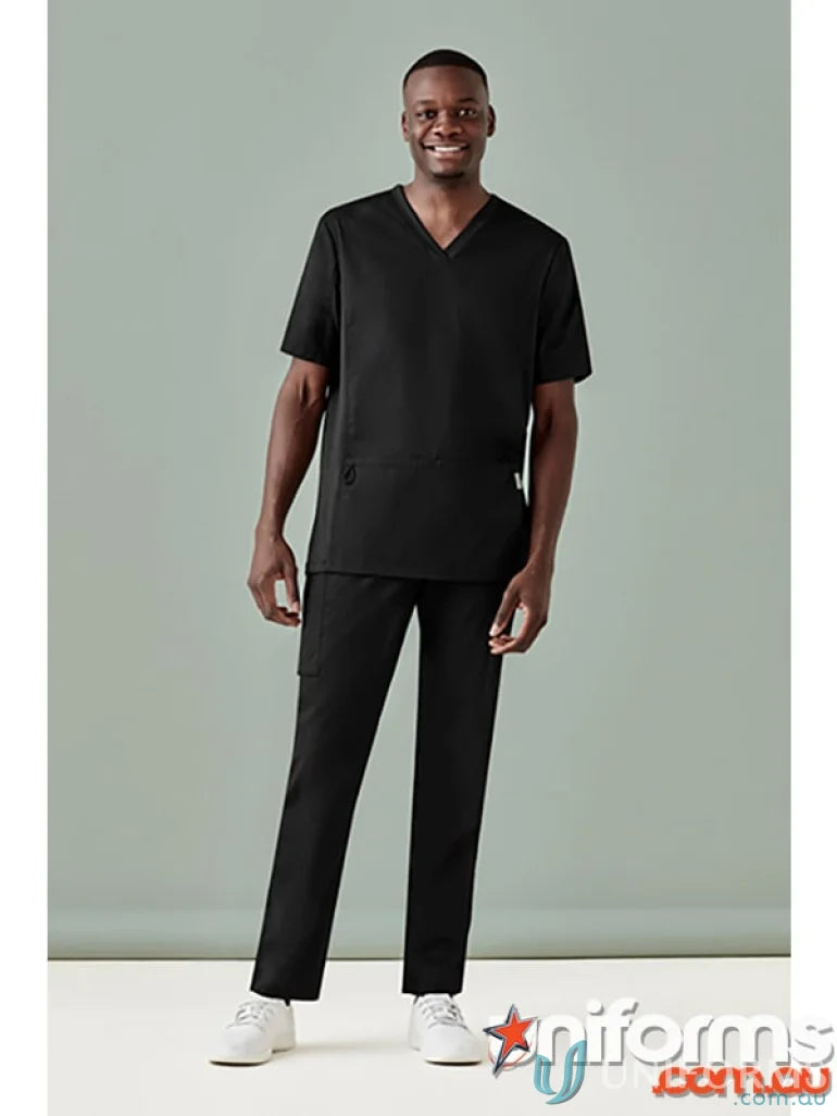 Biz Collection CSP047ML-10 Biz Riley Straight Scrub Pant in Black