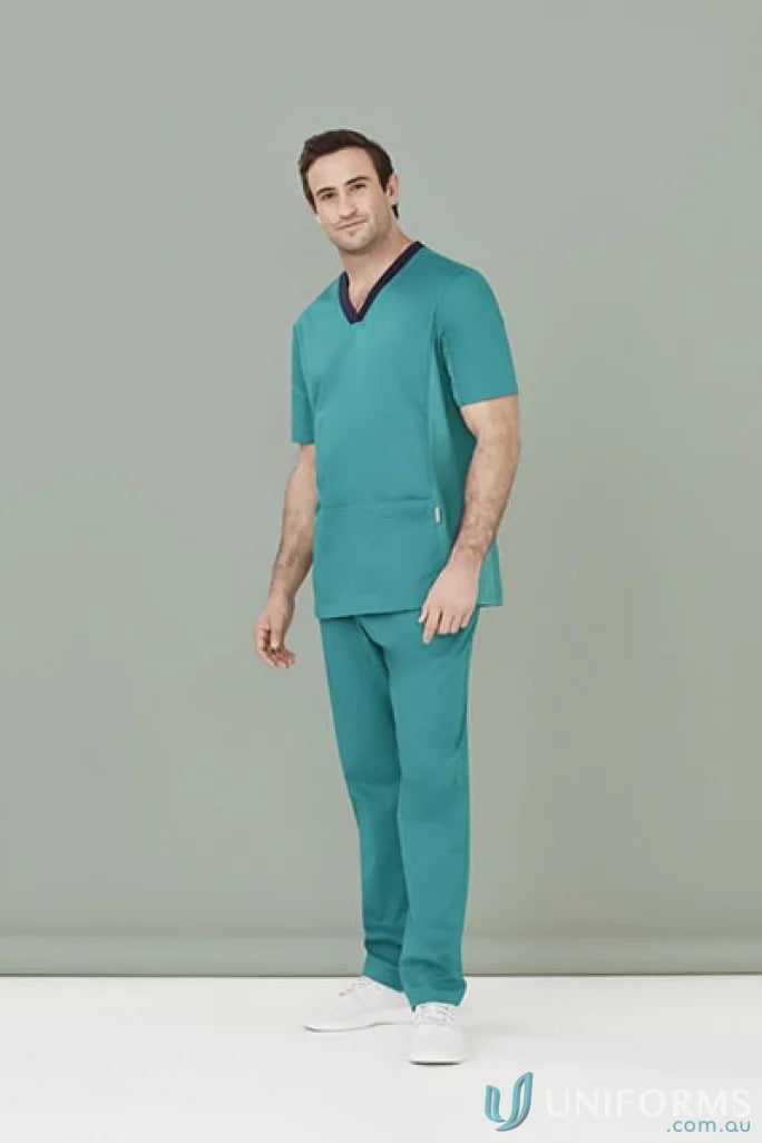 Biz Collection CSP047ML-10 Biz Riley Straight Scrub Pant in Teal