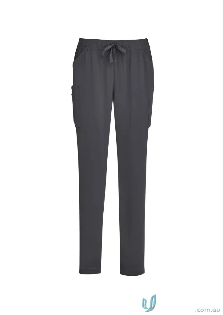 Biz Collection CSP943LL Avery Ladies Slim Leg Scrub Pant in Charcoal