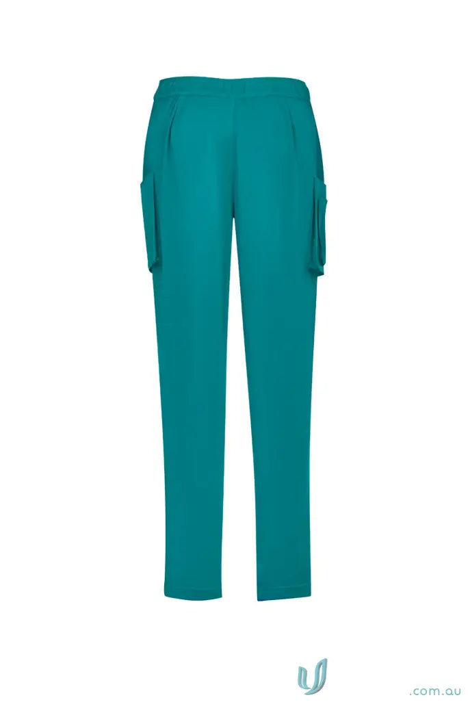 Biz Collection CSP943LL Avery Ladies Slim Leg Scrub Pant in Teal
