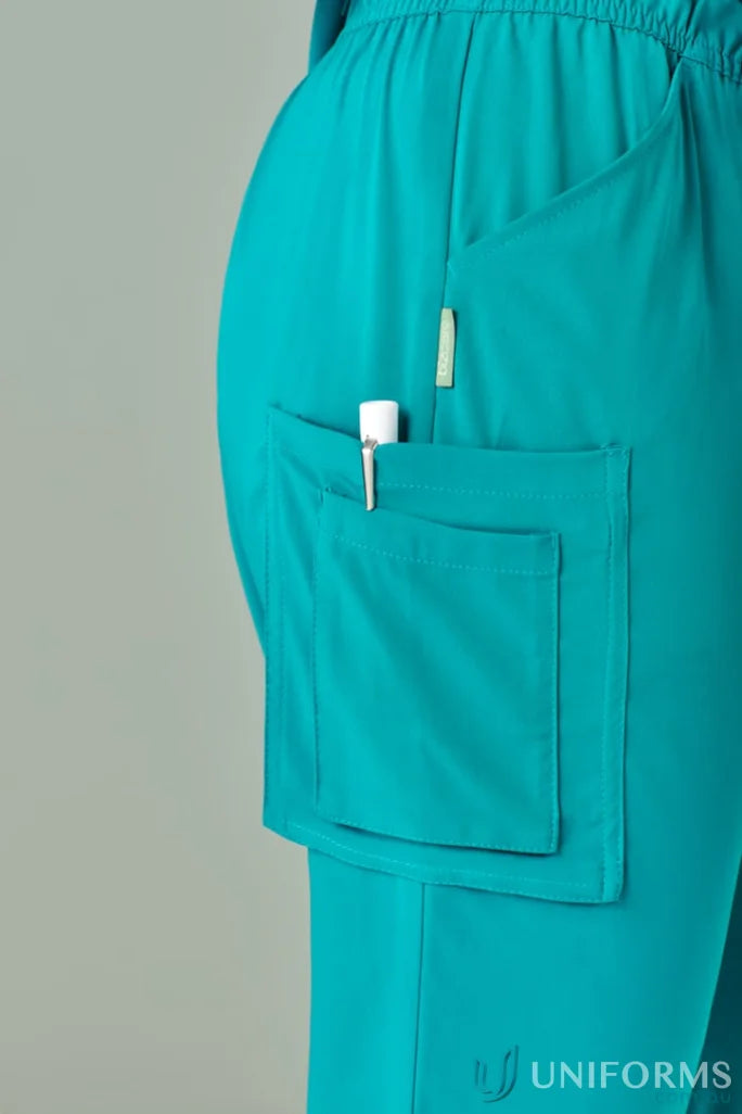 Biz Collection CSP944LL Avery Ladies Straight Leg Scrub Pant in Teal