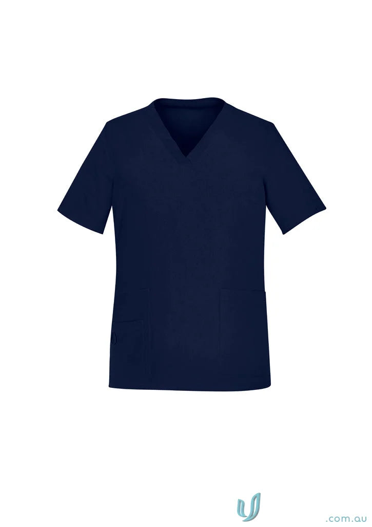 Biz Collection CST941LS Avery Ladies V-Neck Scrub Top in Midnight Blue