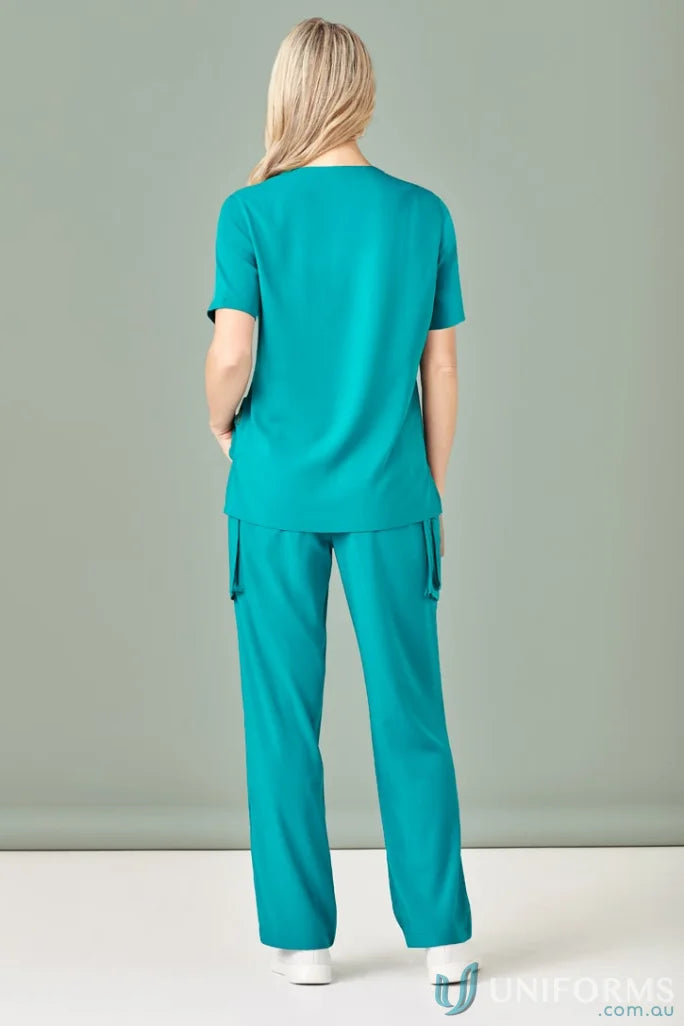 Biz Collection CST941LS Avery Ladies V-Neck Scrub Top in Teal