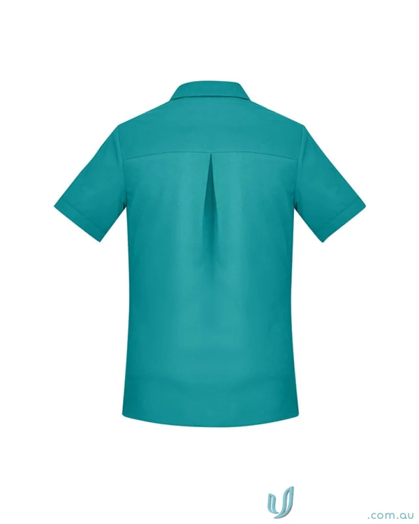 Biz Collection CS947LS-1 Bizcare Easy Stretch SS Shirt in Teal