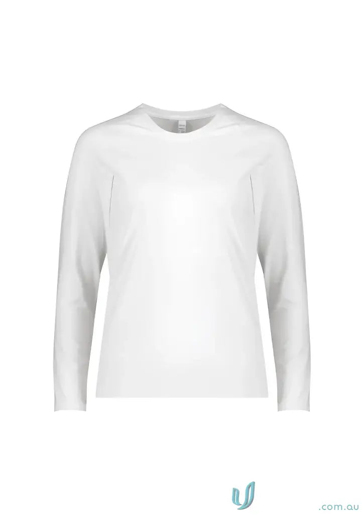 White Bizcare women’s performance long sleeve tee for active women