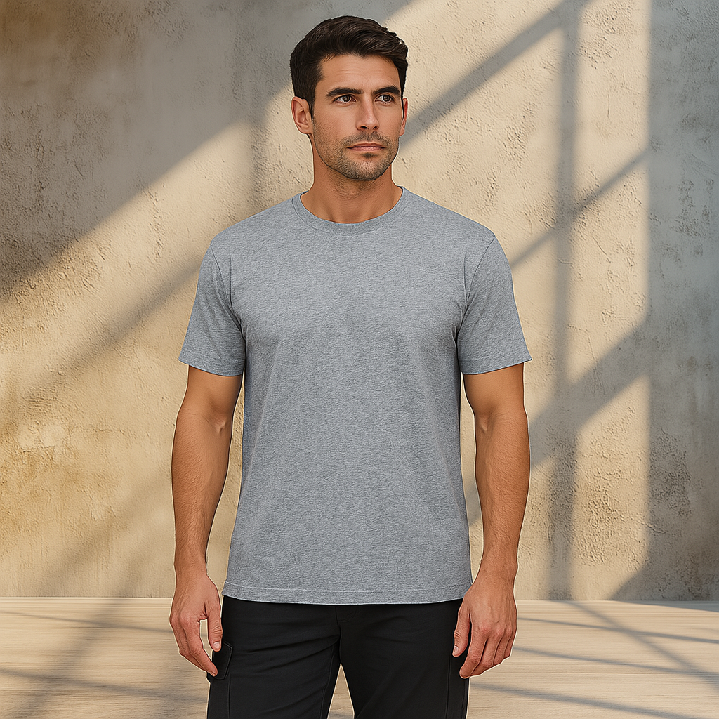Mens heather gray Bobbin Tee short-sleeve crew neck JB’s Wear Bobbin