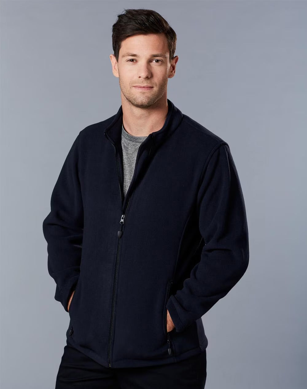 Winning Spirit PF07 Bonded Fleece Jacket in Navy