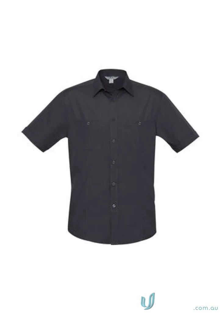 Mens Bondi SS Shirt with short sleeves and all-day comfort in dark gray