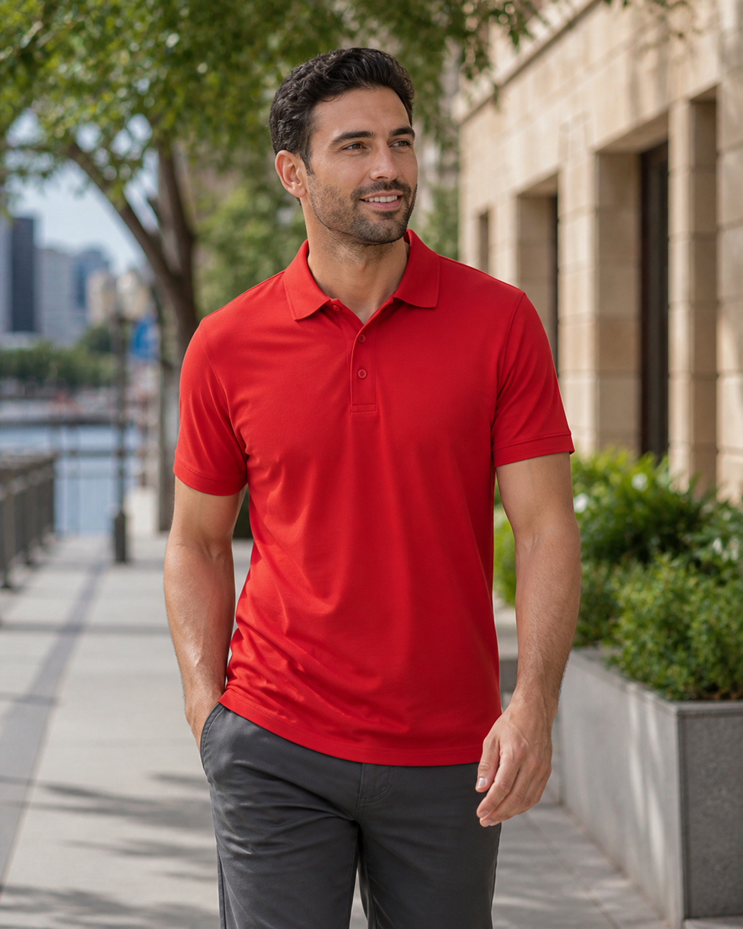 Botany Polo worn by Australian male model