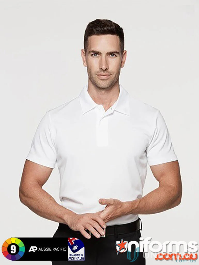 Aussie Pacific 1307 Botany Polo in White