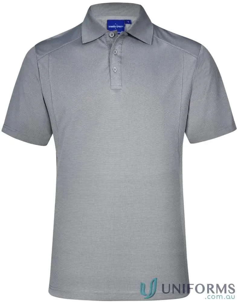 Winning Spirit PS59 Breathable Bamboo Charcoal Polo in Cool Grey