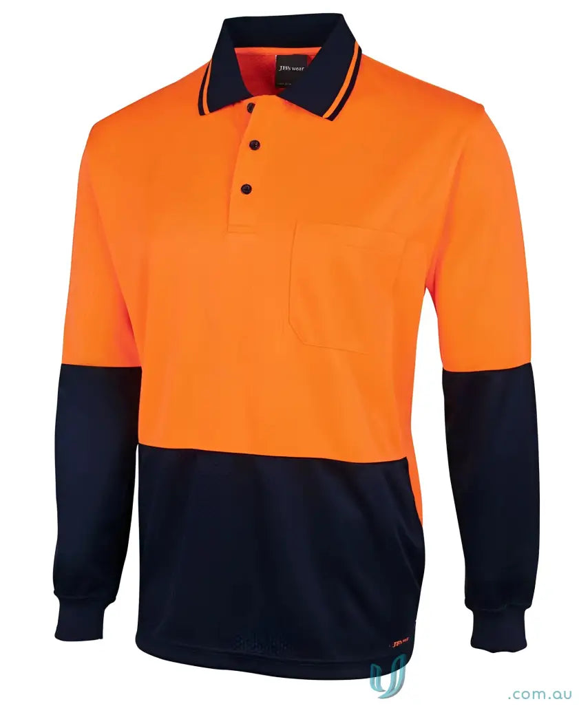JBs 6HJNL Breathable HiVis Jacquard LS Polo