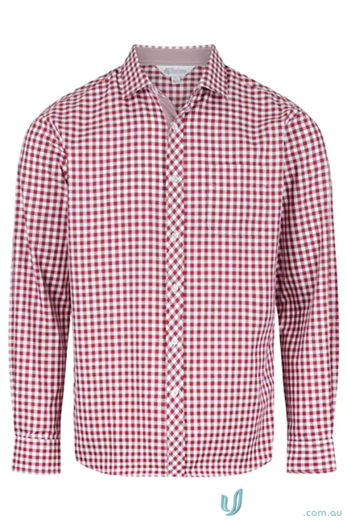Brighton Lady Shirt L/S with red and white checkered pattern perfect for casual style