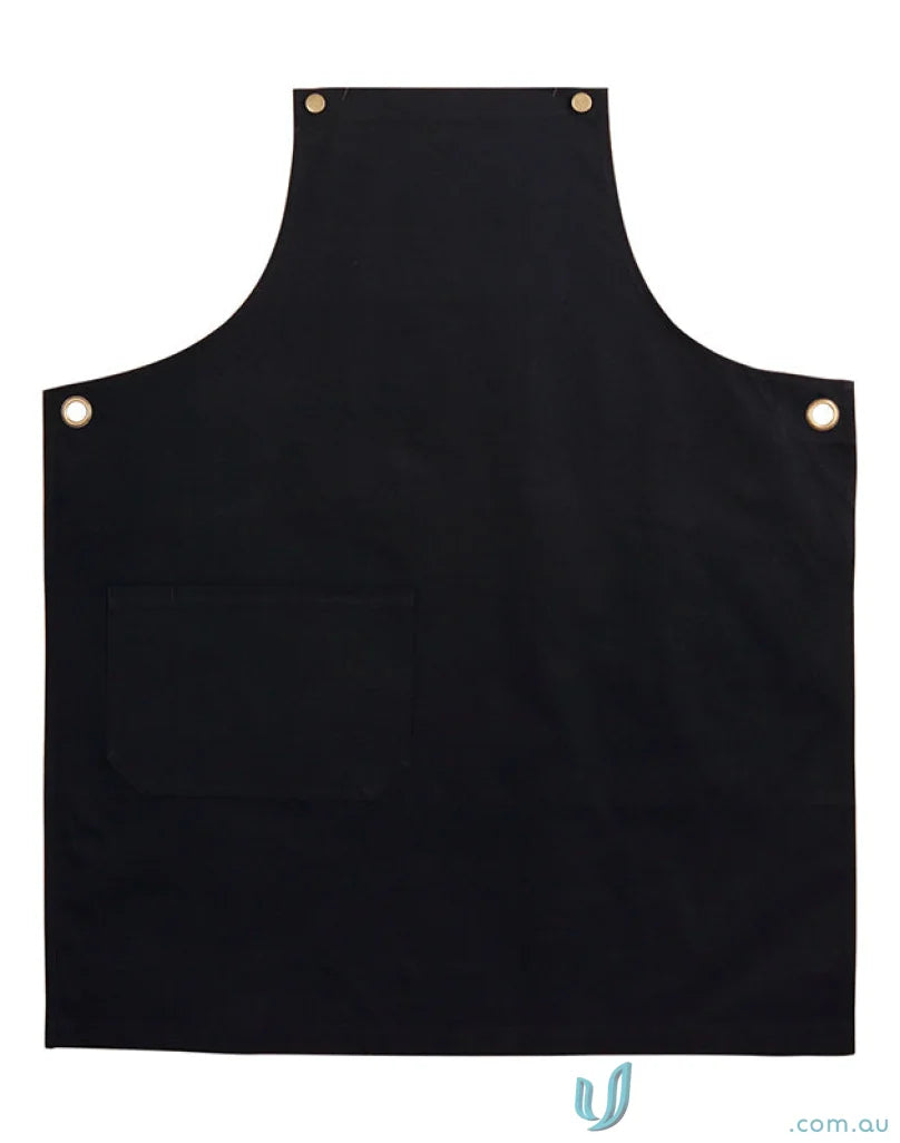 Winning Spirit AP07 Brunswick Bib Apron in Black