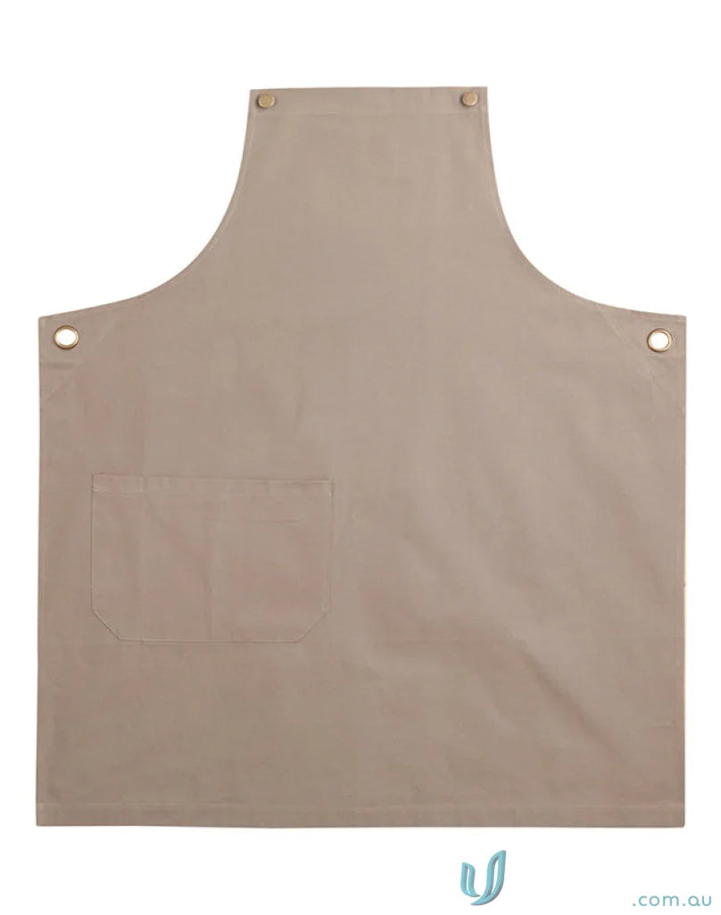 Winning Spirit AP07 Brunswick Bib Apron in Khaki