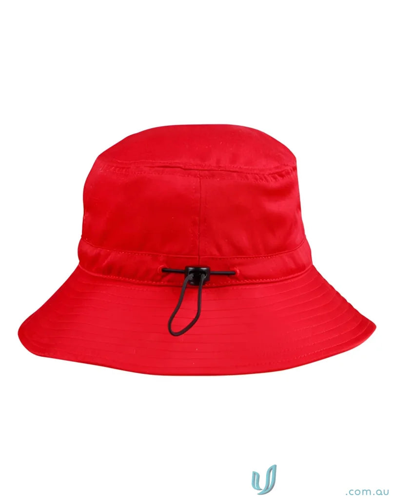 Winning Spirit H1034-1 Bucket Hat With Toggle in Red