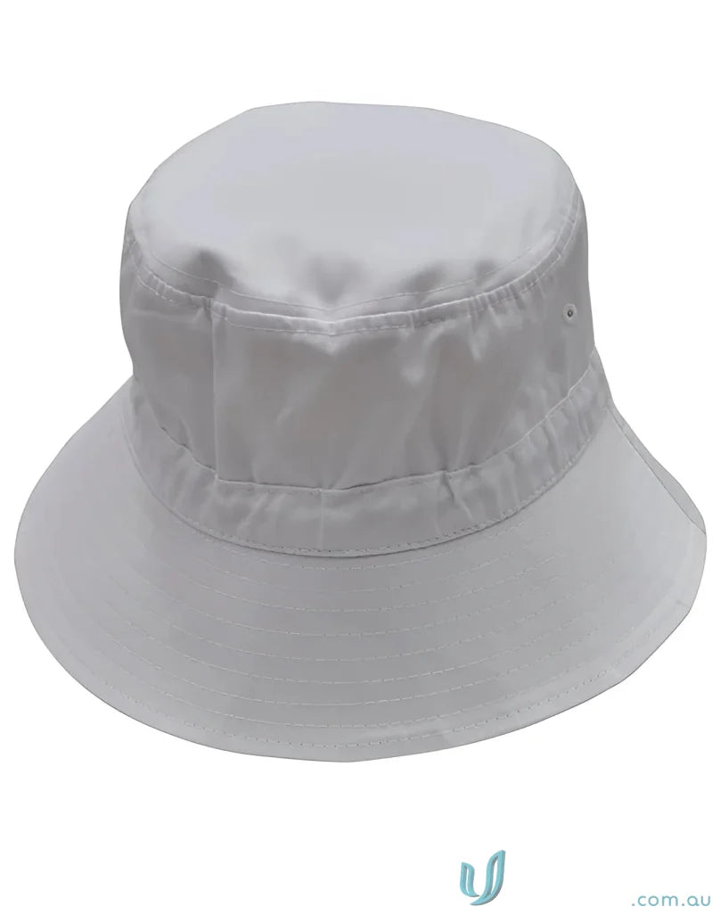 Winning Spirit H1034-1 Bucket Hat With Toggle in White