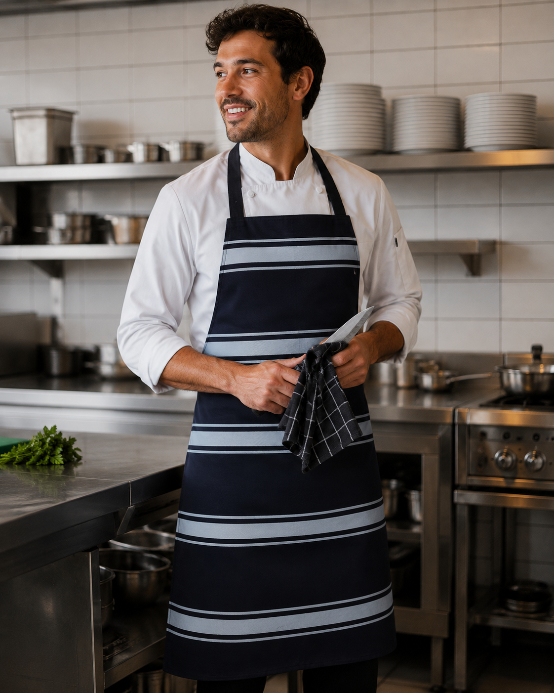 ChefsCraft Butchers Stripe Bib Apron