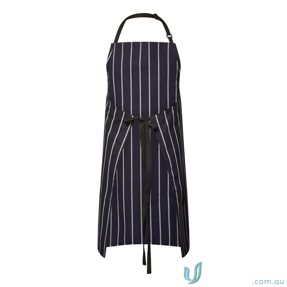 WorkCraft CA030 CAFE STRIPE APRON WTH PKT