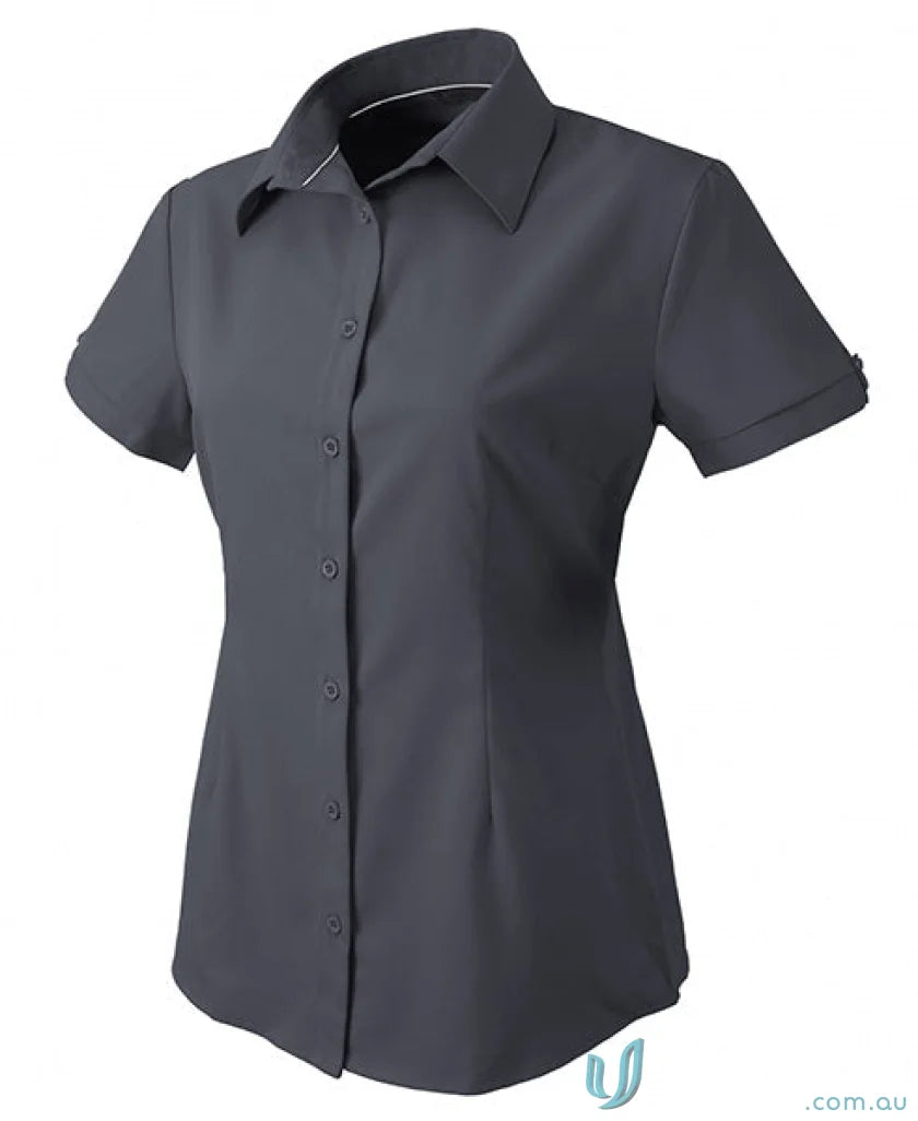 Stencil 2135S Candidate Ladies SS Shirts in Charcoal