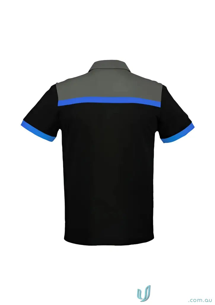 Black gray and blue Charger Polo p500ms short sleeve shirt for mens style