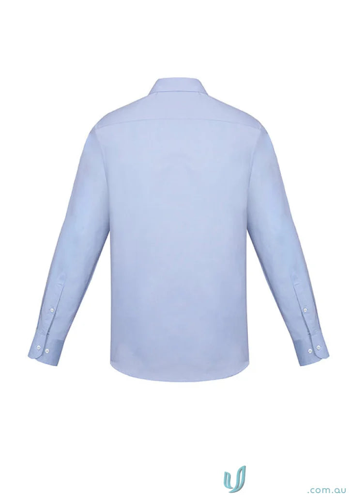 Charlie Slim Fit LS Shirt with mechanical stretch and white buttons in light blue