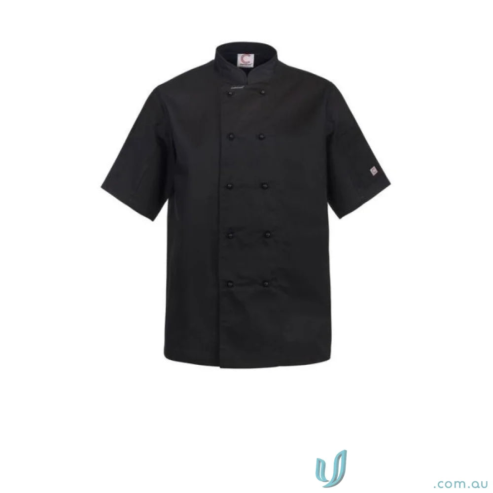 WorkCraft CJ033 Classic SS Chefs Jacket in Black
