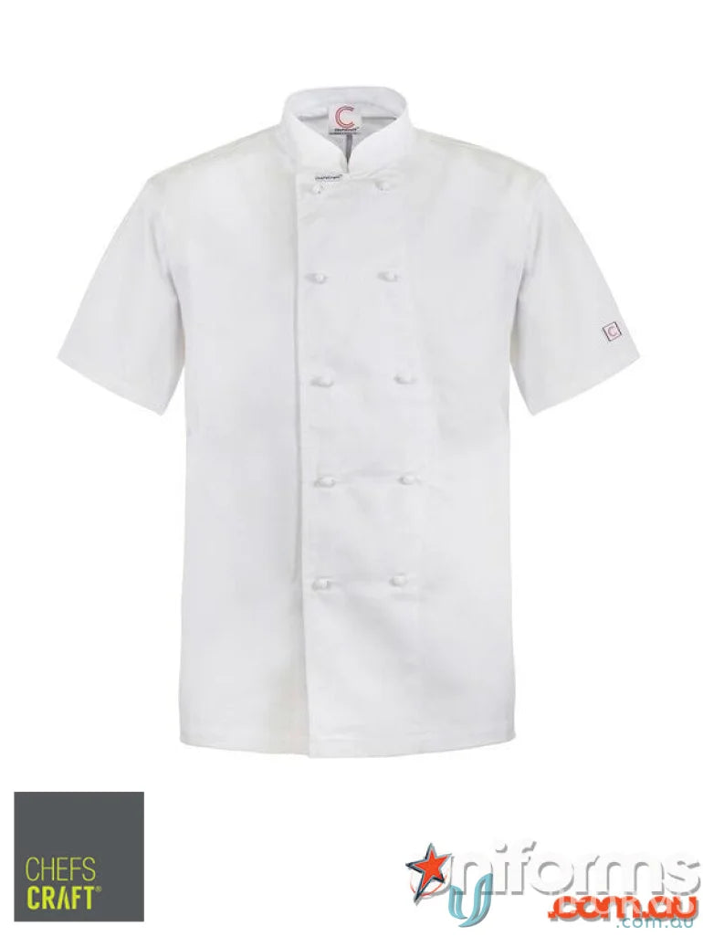 WorkCraft CJ033 Classic SS Chefs Jacket in White