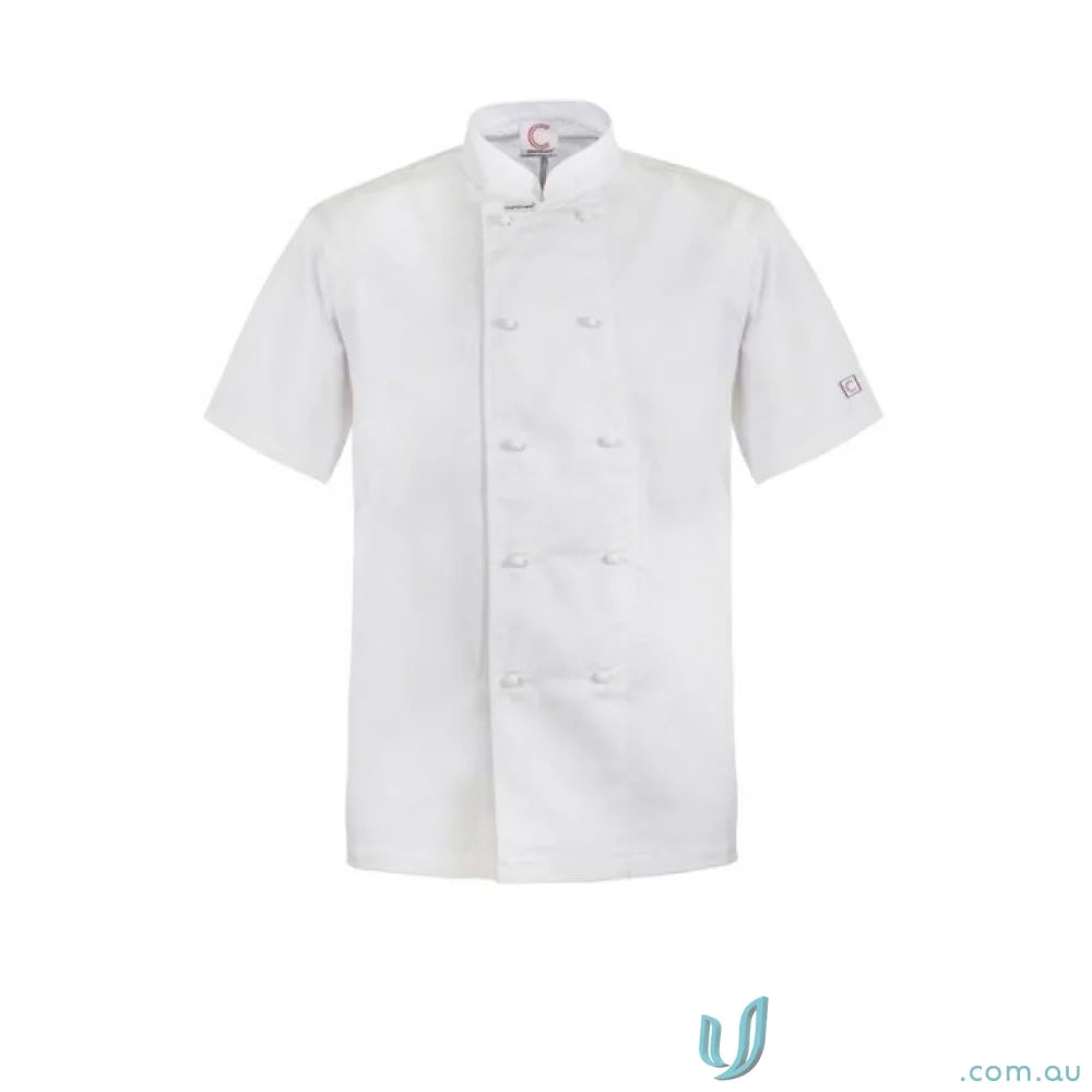 WorkCraft CJ033 Classic SS Chefs Jacket in White front product image