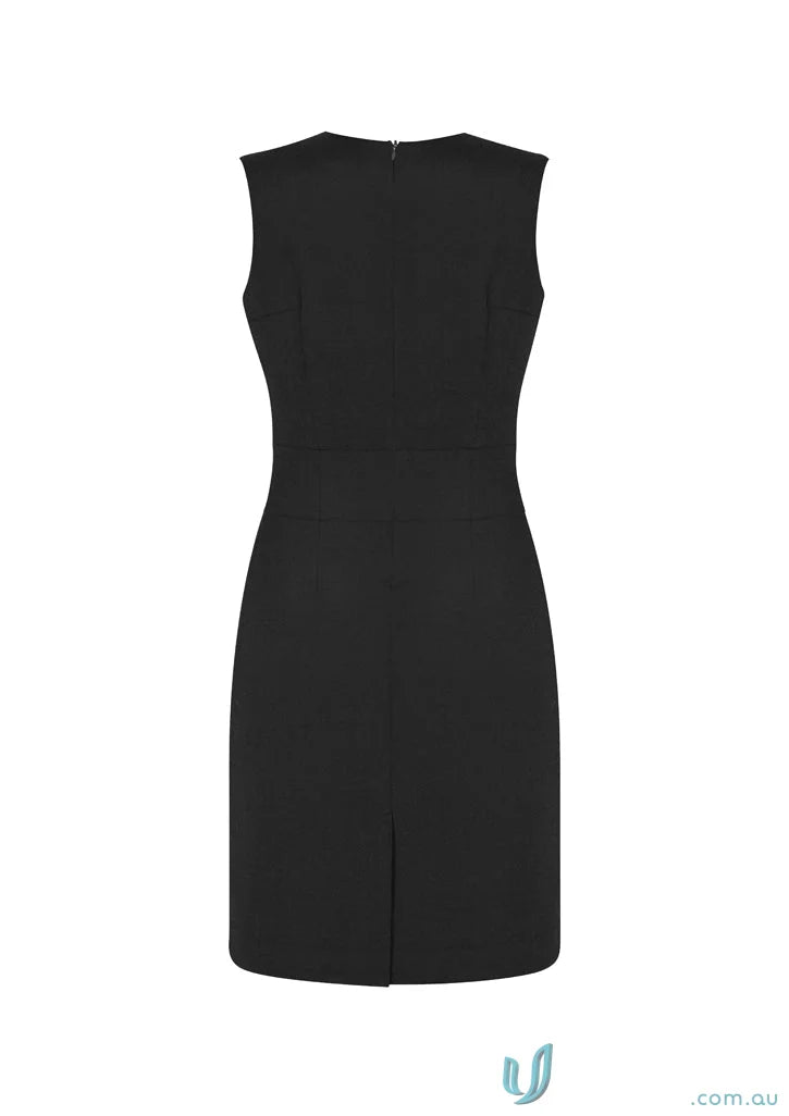 Comfort Wool Sleeveless VNeck Dress for women’s sleeveless style in black