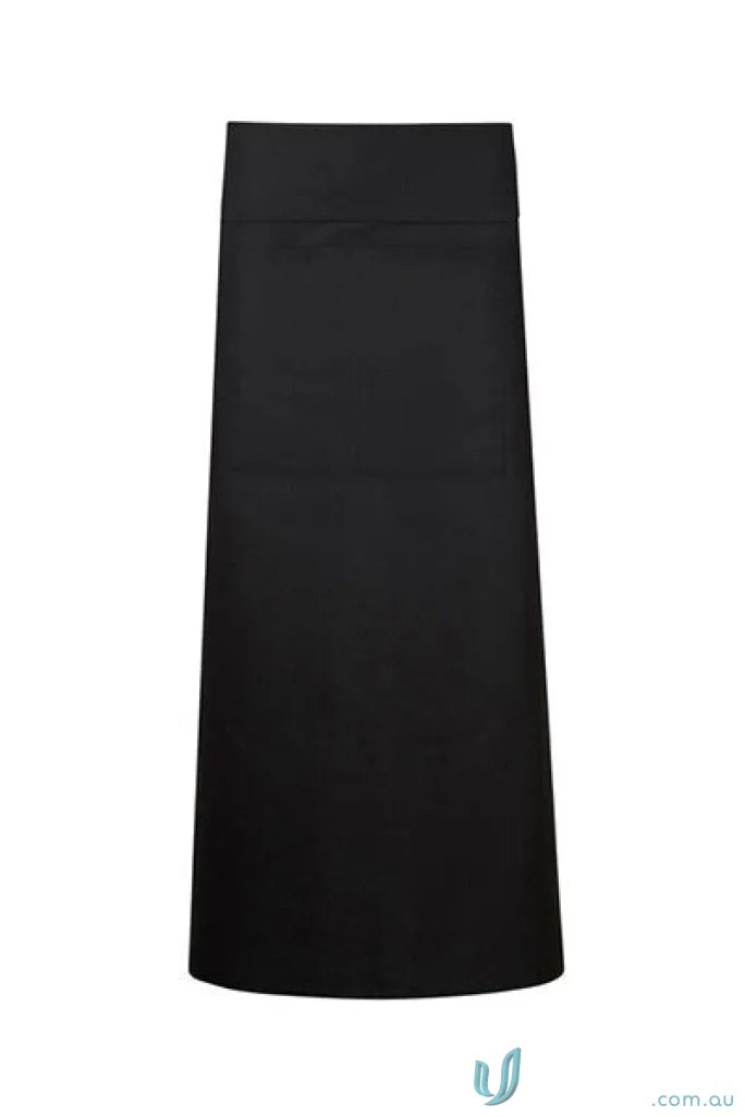 WorkCraft CA007 Continental Apron with Pocket and Fold Over in Black