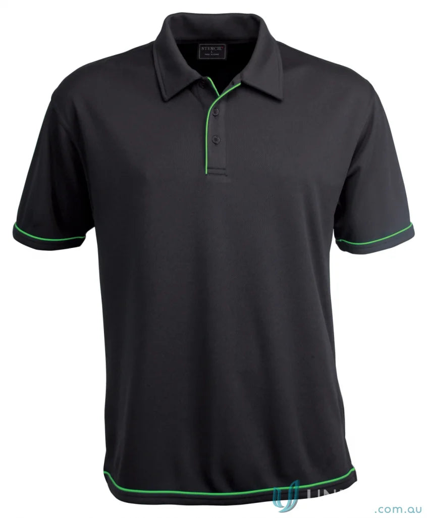 Stencil 1010B Cool Dry 2 Polo in Charcoal/Lime