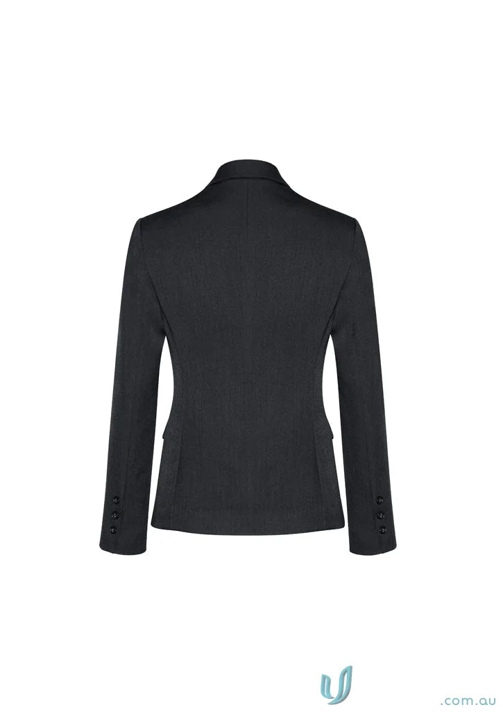 Black tailored blazer from the Cool Stretch 2 Button Mid Length Jacket collection