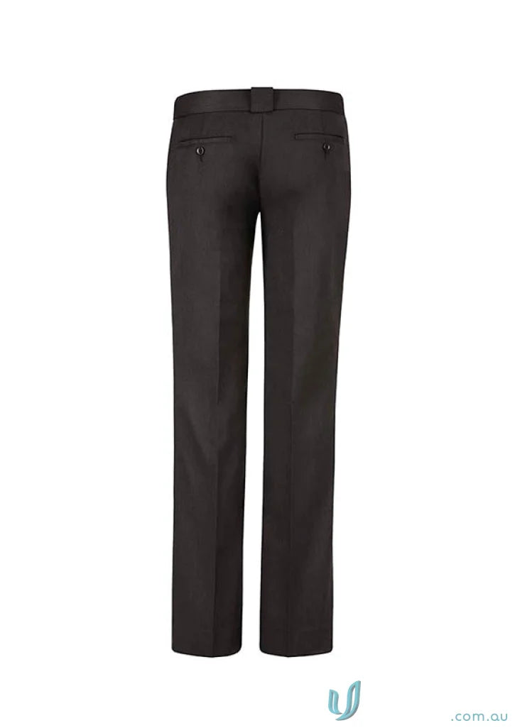 Dark brown hipster fit mens dress pants with belt loop, perfect for workwear or uniforms