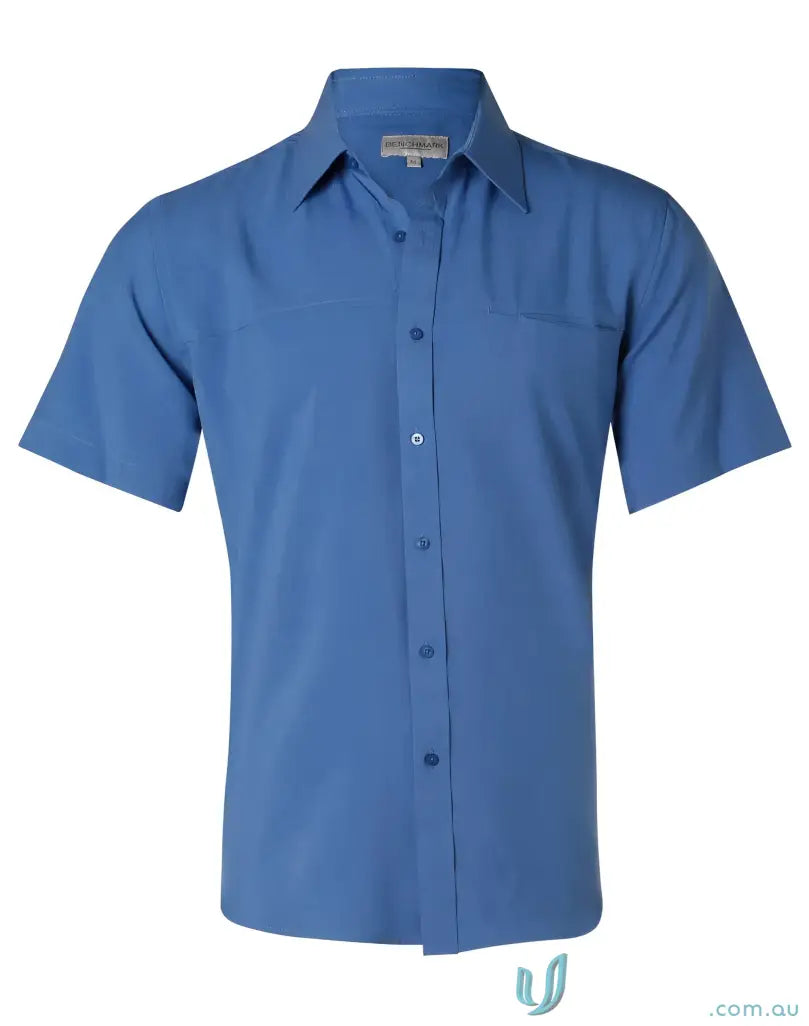 Blue mens cooldry short sleeve Winning Spirit CoolDry Health Shirt M7600S