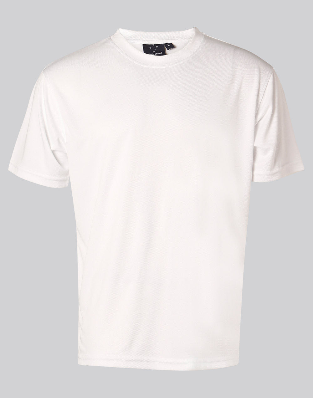 Ts23 cooldry white crew-neck short sleeve cotton t-shirt