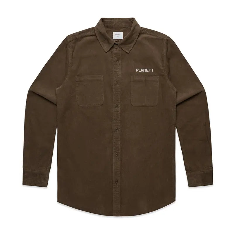 Mens Shirts 5419-Walnut Corduroy Shirt front product image